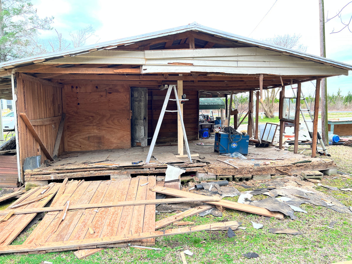 Barn demolition project progression image