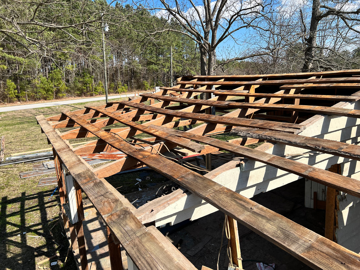 Barn demolition project progression image