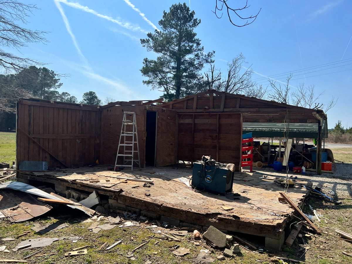 Barn demolition project progression image