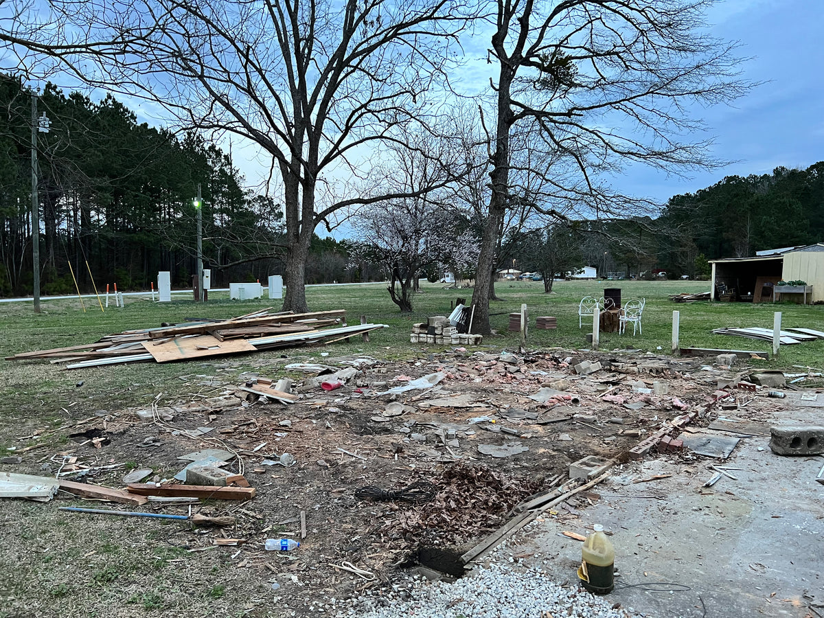 Barn demolition project progression image